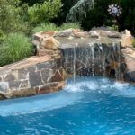 Residential Waterfall & Grotto Pool Installation